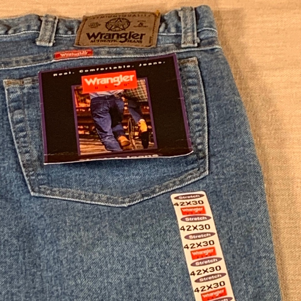 Vintage Made in USA Wrangler Jeans 42x30 Fit. 40x29 Stretch Classic Fit - Picture 9 of 10